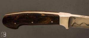 Couteau droit intégral par Grégory Picard - Bois de fer et lame en C105