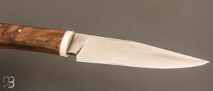  Couteau droit par Nicolas Mestrallet - Atelier du couteau de Vaunaveys - Lame forgée acier C130 et noyer