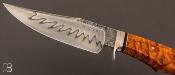Couteau droit custom bois de fer et acier W5 par Milan Mozolic