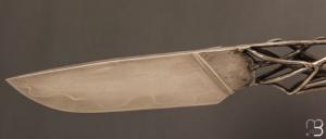 Couteau " fils " fixe par Willy Foulboeuf - La Forge du Monstre - Inox et lame sandwich