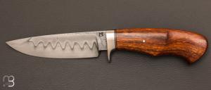 Couteau "  droit  " custom bois de fer et acier W5 par Milan Mozolic
