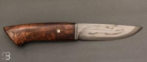 Couteau Droit par Jean Paul Sire - Noyer et lame damas