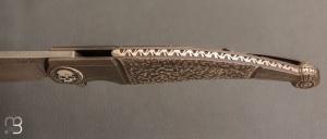    Couteau " Gitano Custom "pliant de Gudy van Poppel - Titane et Böhler N690
