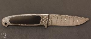 Couteau " intégral damas " ébène par Friedrich SCHNEIDER 