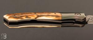 Couteau custom mammouth / zirconium et damas de Berthelemy Gabriel - La Forge Agab