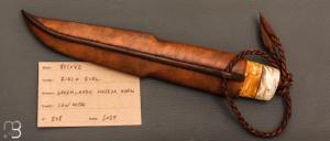  Couteau " puukko " custom Nordique  de Laurent Juhel - Boeuf musqué et bouleau