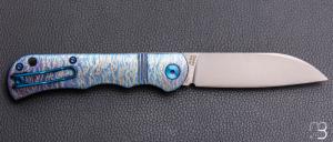 Couteau "slipjoint sheepfoot" par Dreamtech - Titane et lame en VG10 - D4453TF