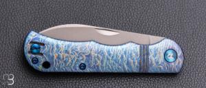 Couteau "slipjoint sheepfoot" par Dreamtech - Titane et lame en VG10 - D4453TF