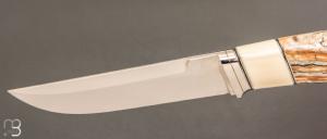    Couteau "  droit custom " par Aleksandr Kasinec - Morse et N690Co 