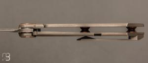    Couteau  "  DAO frame lock " custom par Torpen Knives - Jérôme Hovaere - Titane et Damax™