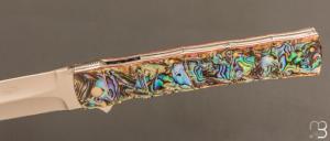    " Dague " custom par Koji Hara - Abalone et lame en Cowry-Y