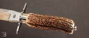Dague de chasse en bois de cerf par Jacques Mongin