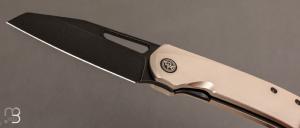   Couteau  "  Divo Buzz " par Divo Knives - Titane - Blackwashed blade