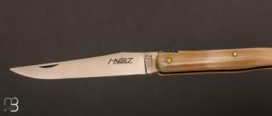  Couteau  "  Laguiole Rameau Olivier " de collection par Virgilio Munoz - Corne blonde