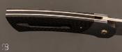 Couteau " Liner-Lock " pliant par Thierry Chevron - Lightning Strike Carbon Fiber et RWL-34