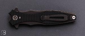    Couteau " Maximus double Edge dagger " par Rick Hinderer - G10 noir et lame en CPM 20CV