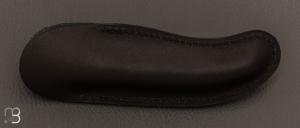 Pochette cuir noir pour couteau Laguiole 12/13 cm par Max Capdebarthes