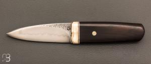   Couteau " Shean Dhu " de Jean Paul Sire - Ébène et acier C130