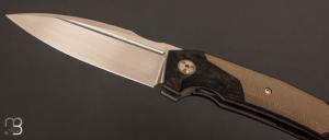 Couteau " Speartak regular " Carbone Micarta et lame en RWL34 de GTKnives - Thomas Gony