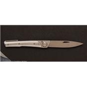 White Corian Actilam S4 Pocket knife