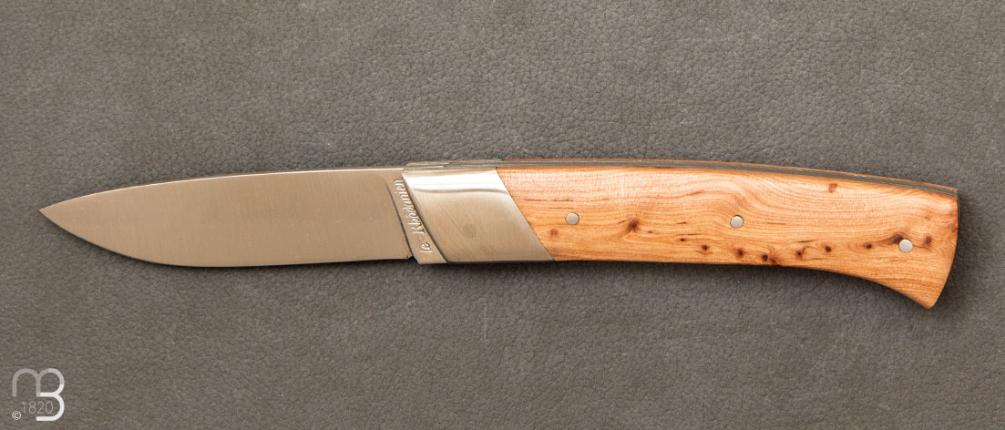 Rhôdanien knife juniper handle with bolster