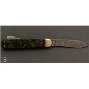  Couteau Böker Sollingen - Hunters Knife Mono Damascus Curly Birch Green