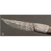 Couteau de poche 1515 pièce unique - Damas Vegas Forge - Carbone titane