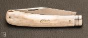 Couteau de poche Jacknife en bois de cerf par Mathieu Herrero