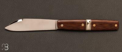 Couteau "Le Tonneau" en micarta vintage par Mathieu Herrero