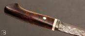 Couteau Droit Bois de fer et Damas multi barreaux par Jean Paul Sire