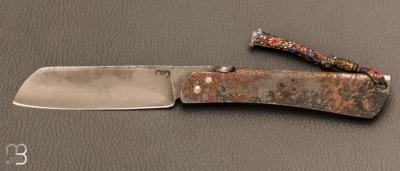 Couteau de poche Piémontais façon higonokami n°07 par Mickael Moing 