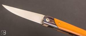 Couteau  "  Light " pliant liner-lock par Thierry Chevron - Micarta et lame en RWL34