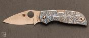 Couteau SPYDERCO Chaparral Blue Stepped Titanium Series - SCBSTS