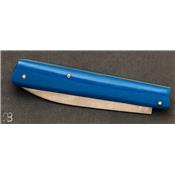 Couteau Ultra Plume G10 bleu par Vent d'Aubrac