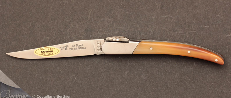 Couteau de poche Racé Corne blonde par Le Fidèle