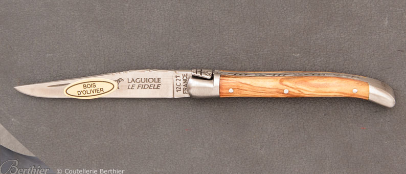 Couteau de poche Laguiole 9cm olivier par Le Fidèle