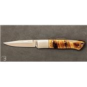 Sheep horn SF pocket knife by Jess Horn