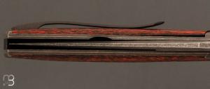 Couteau  "  Inter-Frame Bolster-lock "  custom fibre de carbone et titane par Guy Poggetti -  Acier Elmax