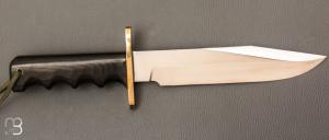 Couteau " Attack N°14 - 7 1/2" par Randall - Micarta noir Finger Grips