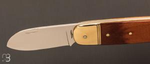    Couteau " Bouledogue  " fait main par Erwan Pincemin - Micarta vintage et lame en RWL34