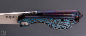 Couteau coupe-cigare  " Monster " par Thierry Savidan - Timascus et RWL34
