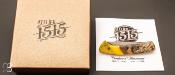 Couteau "1515" de poche par Manu Laplace - Fourche de peuplier résine nid d'abeille - Damas VG10 Suminagashi