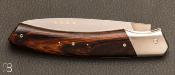 Couteau " 1820 Berthier " bois de fer et RWL34 par Glenn Guillou
