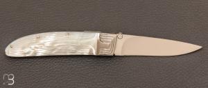 Couteau " Airstep " custom en nacre par Koji Hara