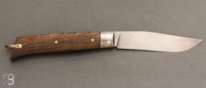    Couteau " Alpin " pliant par Tanguy Coillot - Chêne et lame en XC100