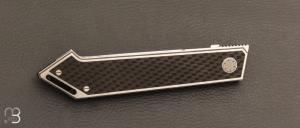   Couteau " Apocalypse " custom par Jean-Pierre Martin - Fibre de carbone et lame en RWL34