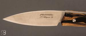 Couteau " Ariégeois " par la Coutellerie Savignac -  Ebène Royal lame 14C28N