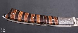    Couteau " Armen " custom par Erwan Pincemin - Molaire de mammouth /mitres damas de Philippe Ricard