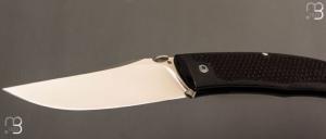  Couteau " BAD ASS " custom lock-back par Raphaël Durand - G10 gravé et RWL34