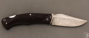 Couteau " BAD ASS " custom lock-back par Raphaël Durand - G-10 et RWL34